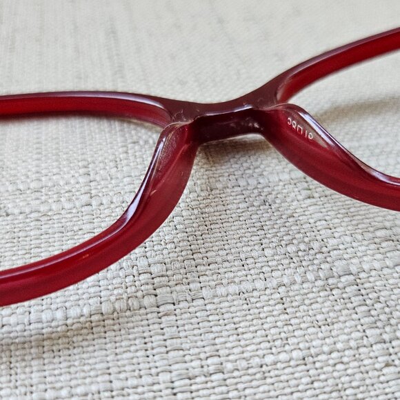 Elle Women Eyeglasses EL14917 RD Burgundy Semi Oval Frames 58-16-140 - Picture 14 of 16